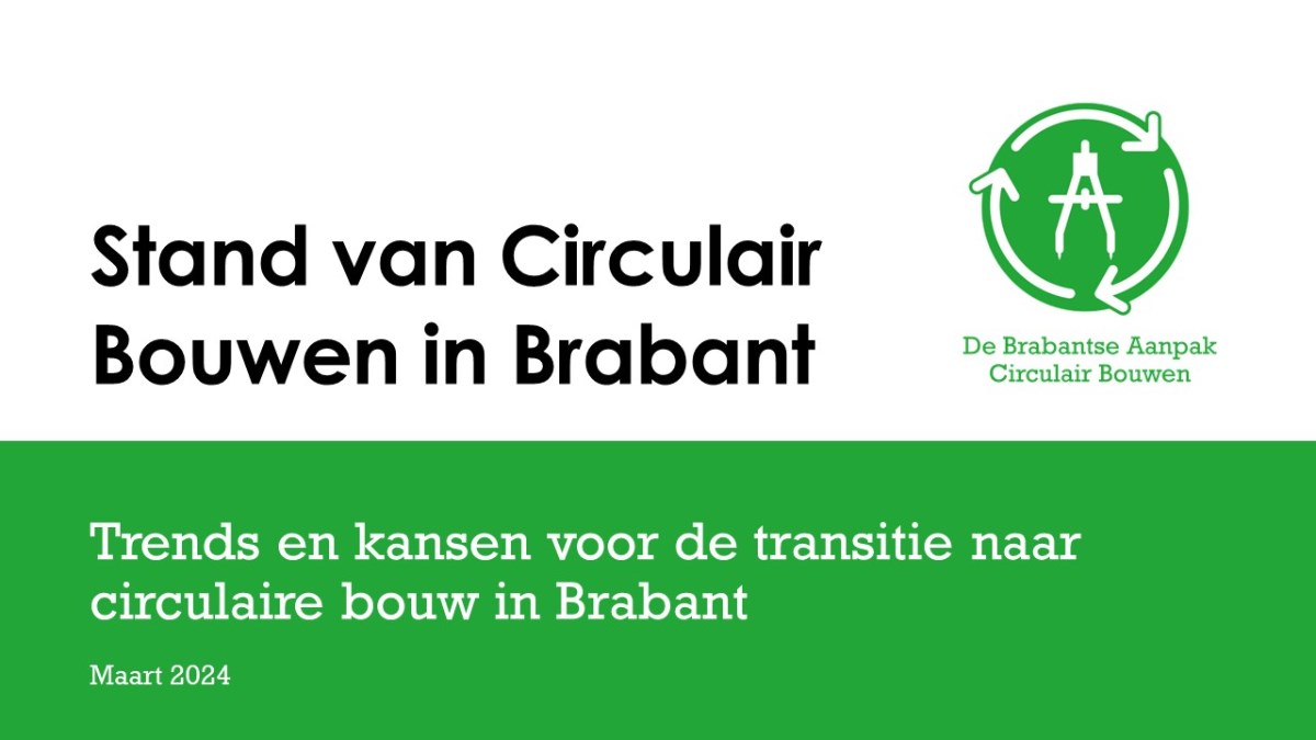 Visuele weergave met de tekst: BACB - Trends en kansen voor de transitie naar circulaire bouw in Brabant